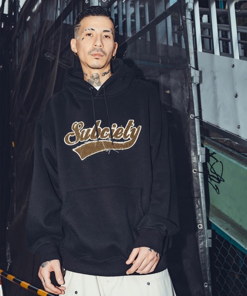 【BLACK】FRINGE GLORIOUS PARKA Subciety（サブサエティ） パーカー FRINGE GLORIOUS PARKA メンズ