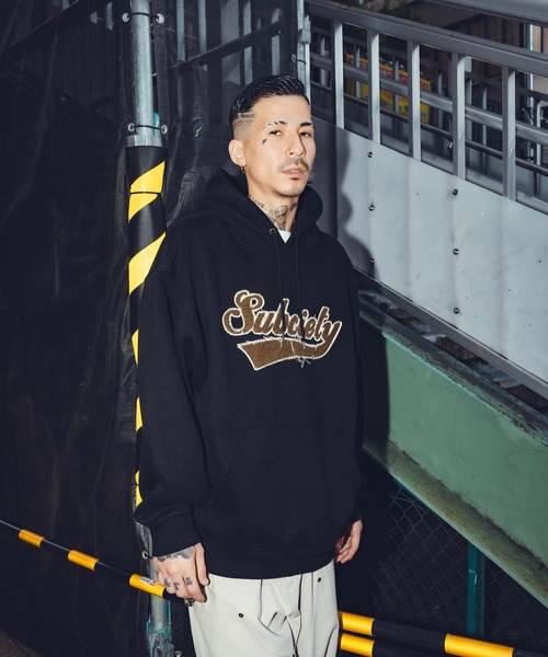 【BLACK】FRINGE GLORIOUS PARKA Subciety（サブサエティ） パーカー FRINGE GLORIOUS PARKA メンズ