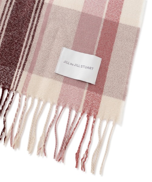 JILL STUART ストール チェック柄　ピンク ジルバイジルスチュアート JILL by JILLSTUART チェックストール