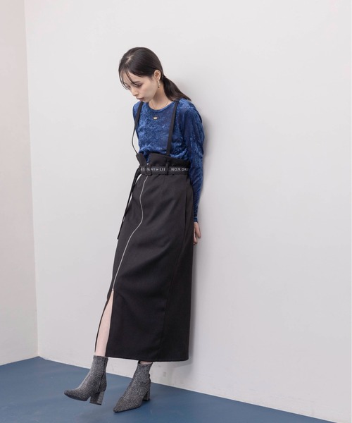 Eimee Law（エイミーロウ） tシャツ ベロアメッシュ プレート付き