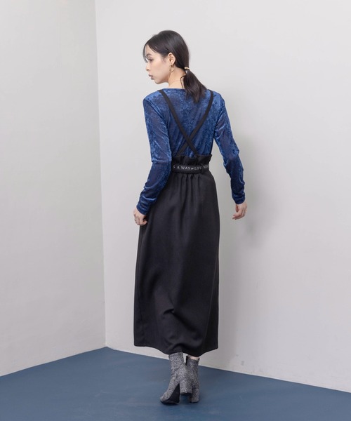 Eimee Law（エイミーロウ） tシャツ ベロアメッシュ プレート付き