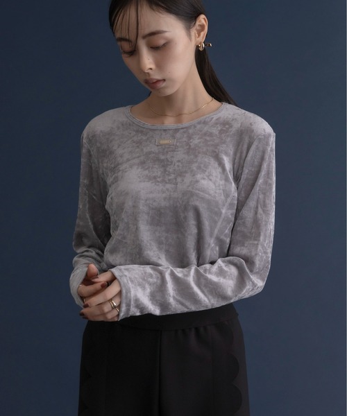 新品　今季　エイミーロウ　Eimee Law コットンベロアポロラガートップス 新品 今季 エイミーロウ Eimee Law コットンベロアポロラガートップス