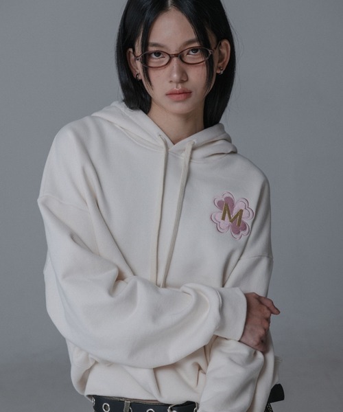 Mars en Avril パーカー クローバーフーディースウェットパーカー