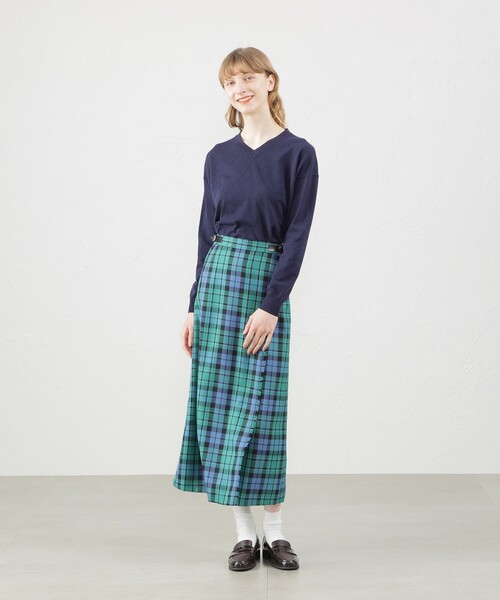 【美品】MACKINTOSH アーガイルニットセーター M〜Lサイズ MACKINTOSH PHILOSOPHY ニット セーター アーガイルVネック