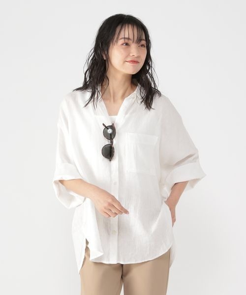 【新品タグ付】パフスリーブ linen mediumシャツ&パンツ 新品タグ付】パフスリーブ linen mediumシャツ&パンツ