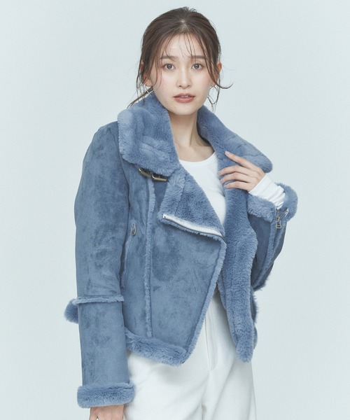 BLUE×PALANG（ブルーパラン） ムートンコート ボアコート FUR BOA
