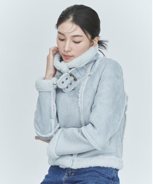 BLUE×PALANG（ブルーパラン） ムートンコート ボアコート FUR BOA