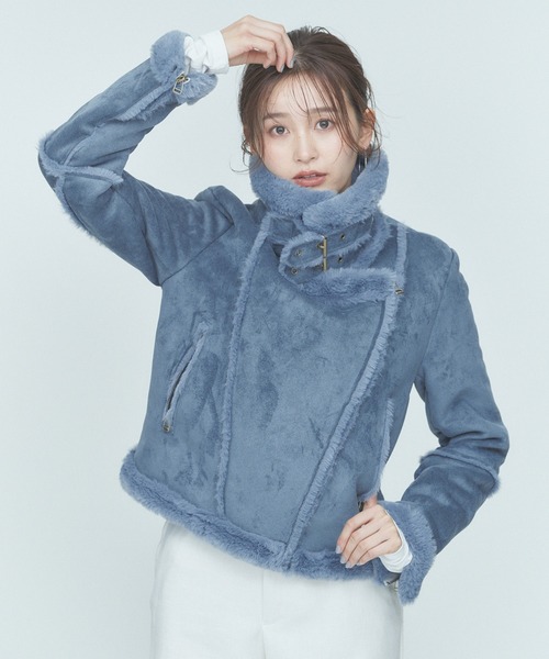 BLUE×PALANG（ブルーパラン） ムートンコート ボアコート FUR BOA