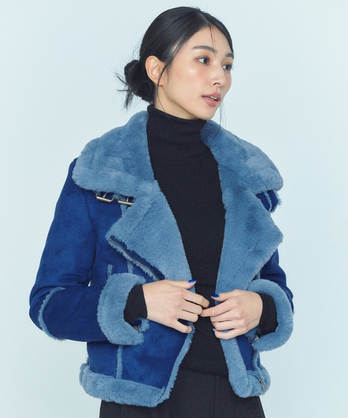 BLUE×PALANG(ブルーパラン) ムートンコート ボアコート FUR BLUE×PALANG(ブルーパラン) ムートンコート ボアコート FUR
