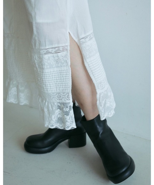 anuke（アンヌーク） ロング スカート Tuck Lace Skirt : ZOZOTOWN