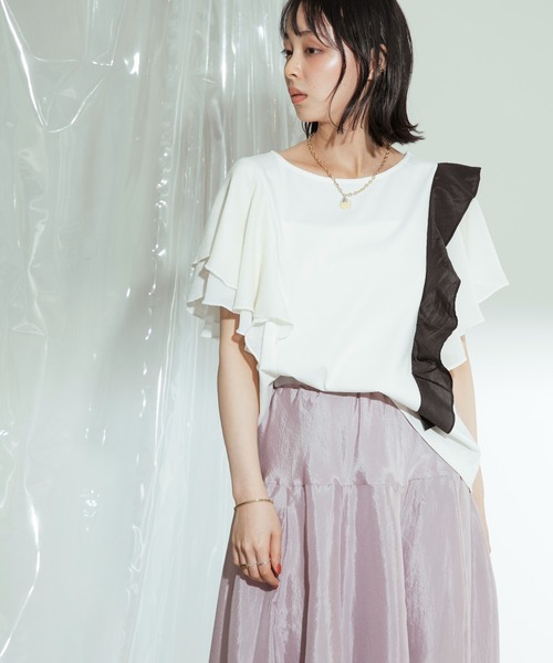 「Eimee Law」 半袖カットソー 38 オフホワイト レディース Eimee Law 「Eimee Law」 半袖カットソー 38 オフホワイト