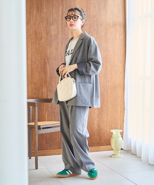THE FRANKIE SHOP ストレートパンツ タック入り【関税なし】 FREAK'S STORE/タックストレートパンツ（セット対応）【限定展開