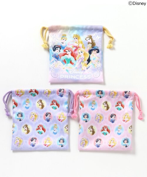 Disney（ディズニー） ポーチ 「ディズニープリンセス」巾着3枚セット