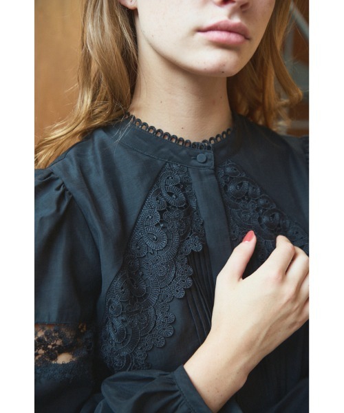 Estella.K ワンピース Bibi Lace-trimmed dress 切り替えレースドレス