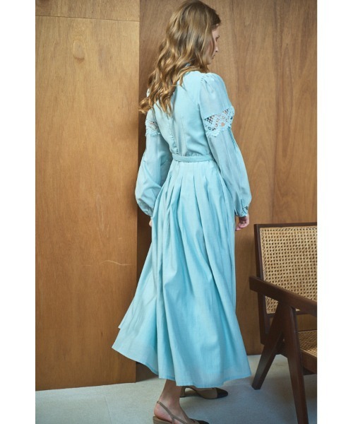 Estella.K ワンピース Bibi Lace-trimmed dress 切り替えレースドレス