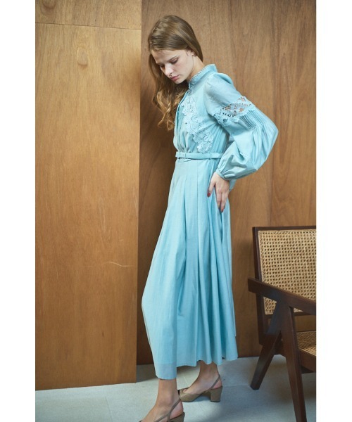 Estella.K ワンピース Bibi Lace-trimmed dress 切り替えレースドレス