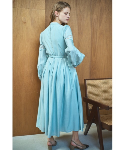 Estella.K ワンピース Bibi Lace-trimmed dress 切り替えレースドレス