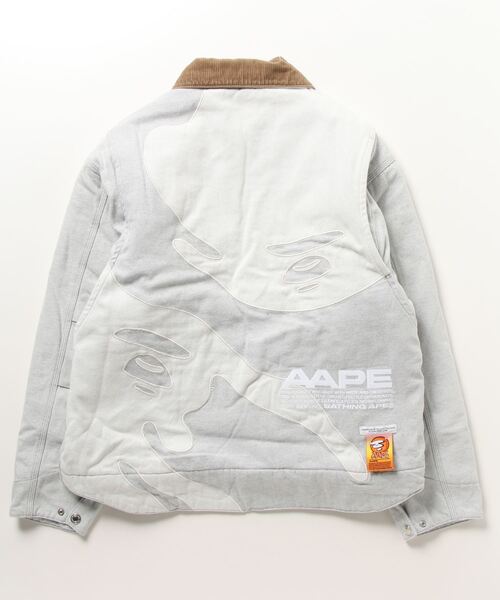 「AAPE BY A BATHING APE」 ブルゾン LARGE ベージュ メンズ_画像9