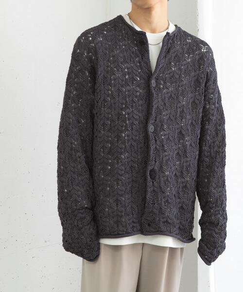 ケーブルメッシュルーズカーディガン SENSE OF PLACE by URBAN RESEARCH カーディガン ケーブルメッシュ