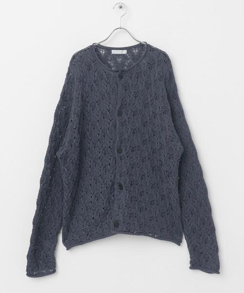 アーバンリサーチ  AIRWOOLケーブルカーディガン SENSE OF PLACE by URBAN RESEARCH カーディガン ケーブルメッシュ