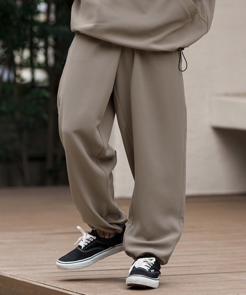CAMBIO パンツ mp13292-裾絞りワイドシルエットイージーパンツ