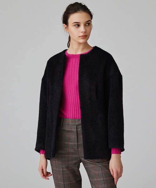 【美品】TOMORROWLAND トゥモローランド　ノーカラージャケット　36 TOMORROWLAND（トゥモローランド） ノーカラージャケット 36 ベージュ