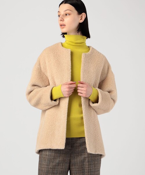 TOMORROWLAND（トゥモローランド） ノーカラージャケット 36 ベージュ