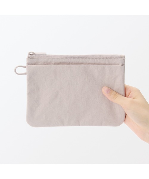 無印良品（MUJI） ポーチ リンクルナイロン フラットポーチ M 約19