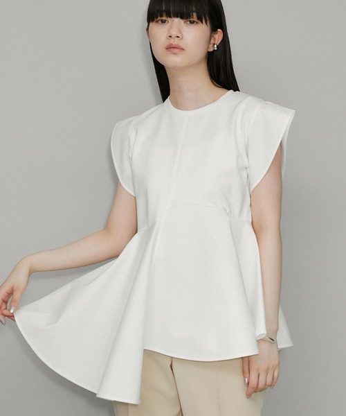 大型セールや時期 ET ADAM ROPE' 「定番人気」・「WEB限定」フリル tシャツ トップス