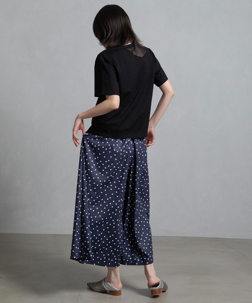 MARECHAL TERRE tシャツ 部分メッシュTシャツ レディース