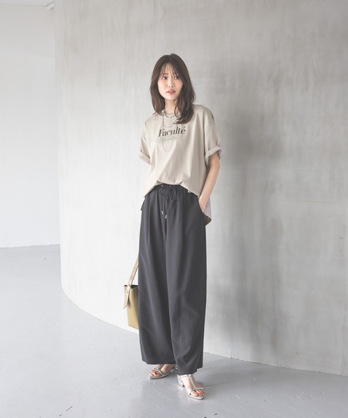 GLOBAL WORK tシャツ リッチクリーンプリントT半袖/147640