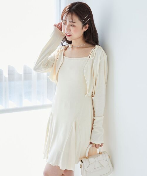 MAJESTIC LEGON（マジェスティックレゴン） ワンピース カーデセット肩