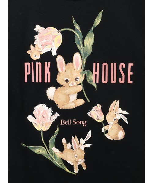 PINKHOUSE ピンクハウス　チューリップうさぎ　カットソー　Tシャツ PINK HOUSE tシャツ チューリップうさぎプリントカットソー
