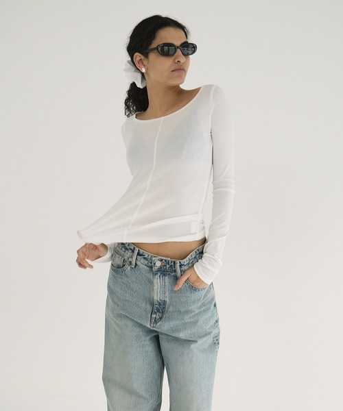 CLANE（クラネ） tシャツ DEEP NECK LADY TOPS レディース : ZOZOTOWN