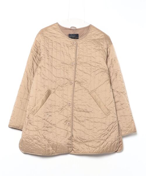 BEAMS（ビームス） キルティングジャケット - ベージュ レディース