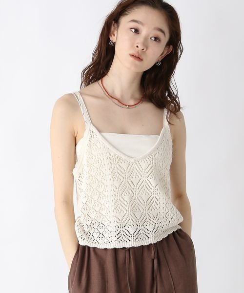 「JEANASIS」 キャミソールブラウス - グレー レディース JEANASIS（ジーナシス）の「2WAYワッシャーZIPキャミ/125346