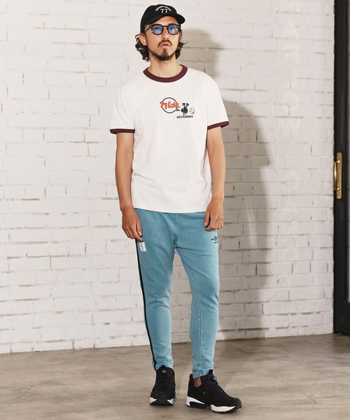 seventy seven tシャツ mt9669-middle onz S-S ringer t-shirts