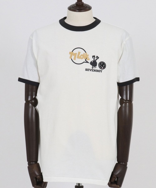 seventy seven tシャツ mt9669-middle onz S-S ringer t-shirts