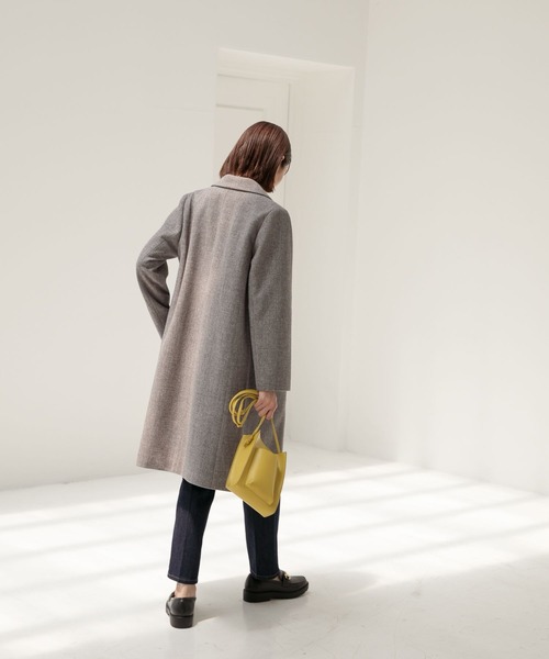 「GLOBAL WORK」 チェスターコート MEDIUM ブラウン レディース_画像6