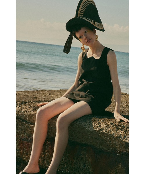 OMMO オールインワン LINEN SHORT ALL IN ONE レディース