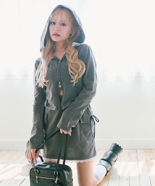 OLIVE des ワンピース USED加工風セットアップ : ZOZOTOWN Yahoo