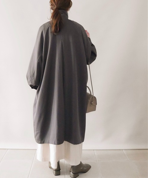 「ECRIRE」 ステンカラーコート M モカ レディース_画像7