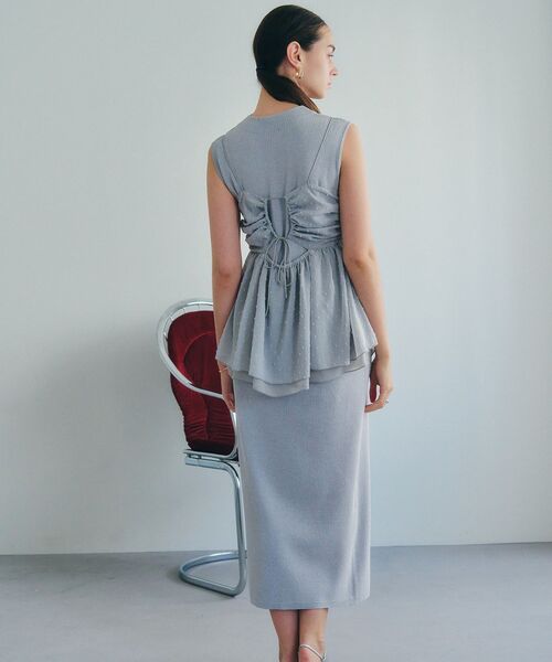 YECCA VECCA ワンピース 「2点SET」シアードットキャミセット
