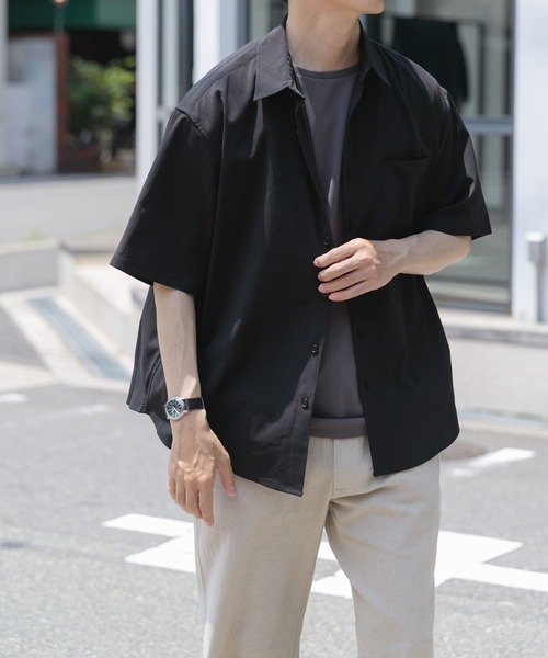 ITEMS URBANRESEARCH シャツ ヨウリュウレギュラーカラー半袖