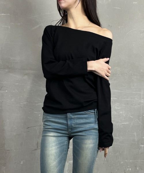tシャツ オフショルダー 長袖カットソー レディース : ZOZOTOWN Yahoo