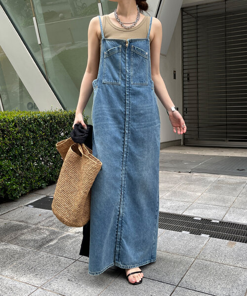 DouDou（ドゥドゥ） ワンピース デニムキャミジャンスカ : ZOZOTOWN