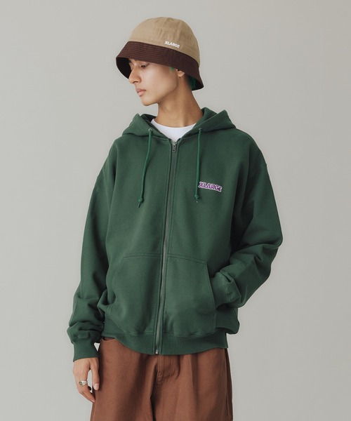 【早い者勝ち】XLARGE 希少 ジップパーカー L ブラック XLARGE 「XLARGE」 ジップアップパーカー L ブラック メンズ
