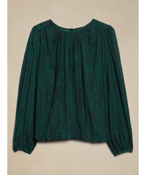 [BANANA REPUBLIC FACTORY STORE] длинный рукав блуза X-SMALL черный женский 