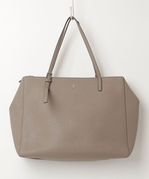 Tory Burch トートバッグ グレー レザー TORY BURCH 「TORY BURCH」 トートバッグ - グレー レディース