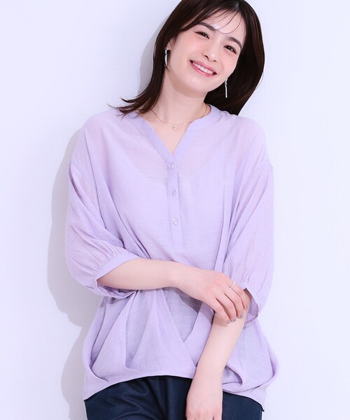 SHOO・LA・RUE（シューラルー） ブラウス シャツ 「S-LL」インせず腰